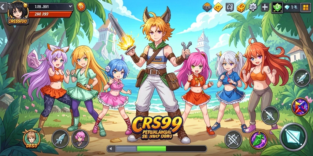 Tampilan seru gameplay di dunia Anime CRS99.