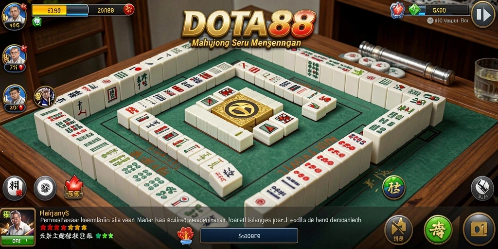 Tampilan gameplay DOTA88 yang menawan dengan elemen Mahjong yang klasik.