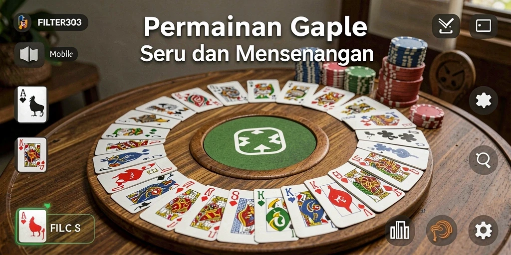 Tampilan menarik dari gameplay Gaple FILTER303 yang seru.
