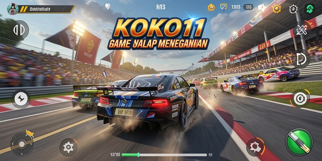 Screenshot KOKO11 menunjukkan aksi balap yang seru dan penuh ketegangan.