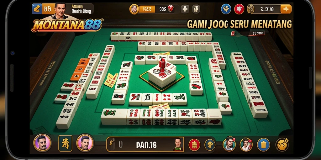 Screenshot gameplay MONTANA88 menampilkan keseruan bermain Mahjong.