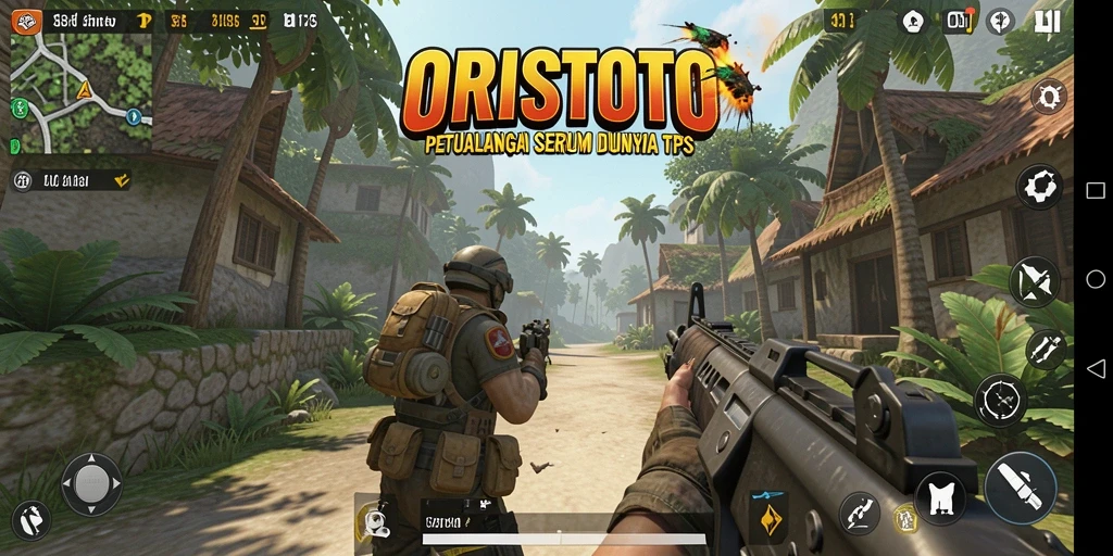 Screenshot gameplay ORISTOTO yang menampilkan aksi seru dalam TPS.