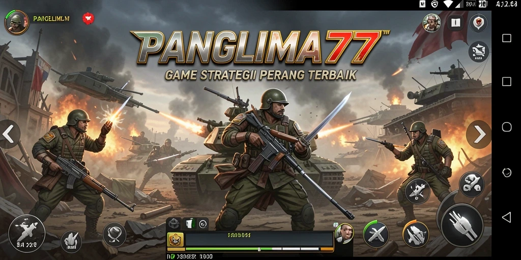 Tampilan menarik dari gameplay <strong>PANGLIMA77</strong> dengan aksi pertempuran yang mendebarkan.