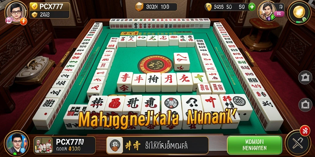 Screenshot PCX777 menunjukkan gameplay Mahjong yang menarik dan menantang.