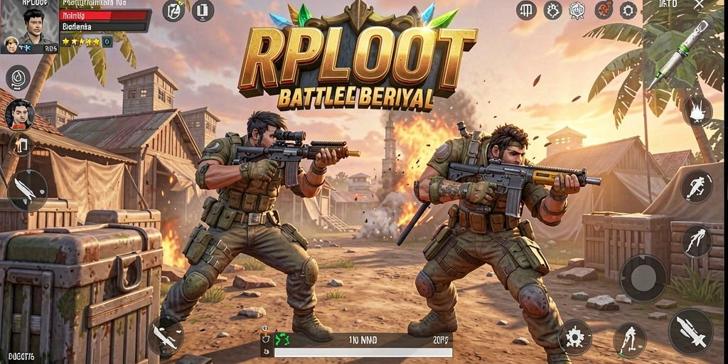 Gameplay RPLOOT dengan aksi pertarungan mendebarkan.