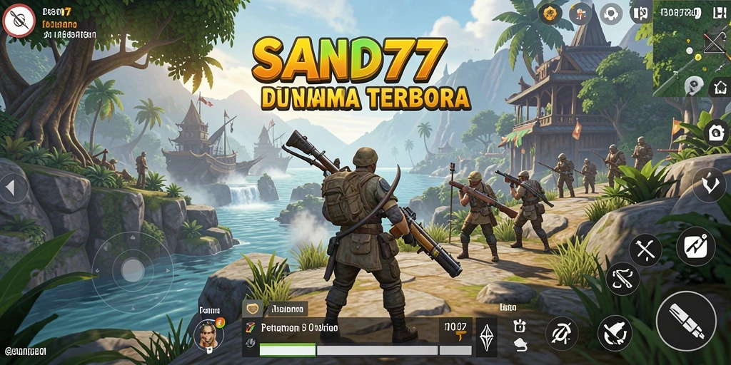Gameplay SAND77 menampilkan eksplorasi dunia terbuka yang luas.