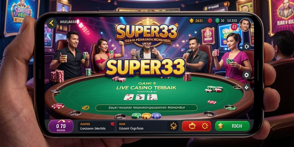 Tampilan gameplay menawan dari permainan Live Casino SUPER33 yang seru.